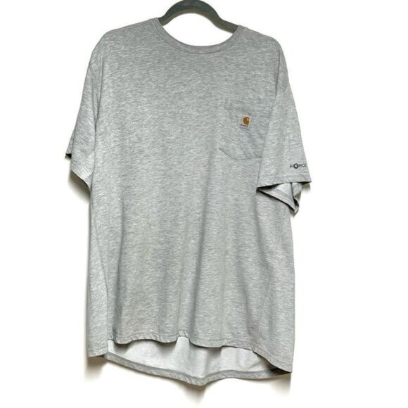 Carhartt Mens Force Relaxed Fit Midweight Short Sleeve Heather Grey Tee Sz 2XL - Picture 2 of 6